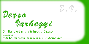 dezso varhegyi business card
